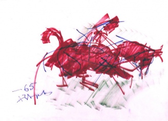 The Horse, 1965
felt pen on paper
41 x 59 cm