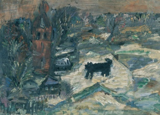 A Dog on a Piece of Ice, 1980
tempera on paper
61,2 x 86 cm