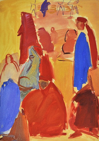 Middle Asia, 1969
gouache on paper 
58x40 cm